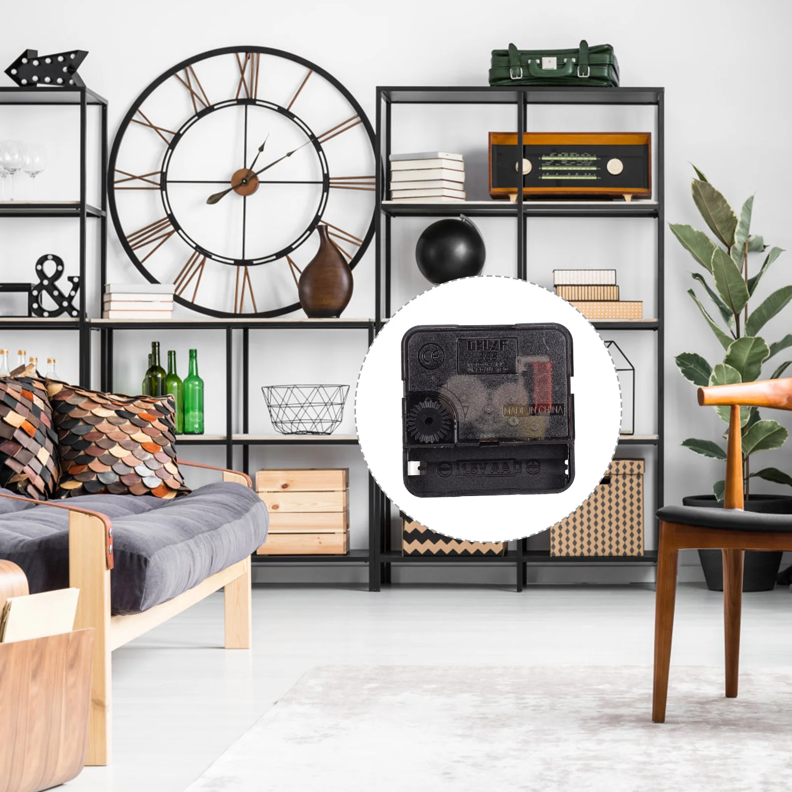 

Sweep Watch Movement Clock Replacement Plastic Parts Quartz Movements Wall Silent