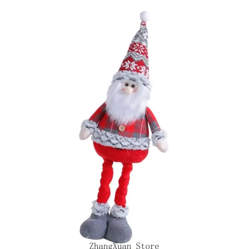 Regaldisplay, stehende Weihnachtspuppenfigur mit dehnbarer Form, weicher Stoff-Weihnachtsakzent für die Verwendung – Detail 10