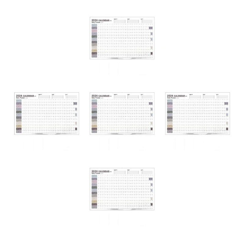 냉장고용 달력, 2024년 연간 월간 책상 달력, 홈 스쿨링 계획 및 일정을 위한 냉장고 달력, 괘선 블록