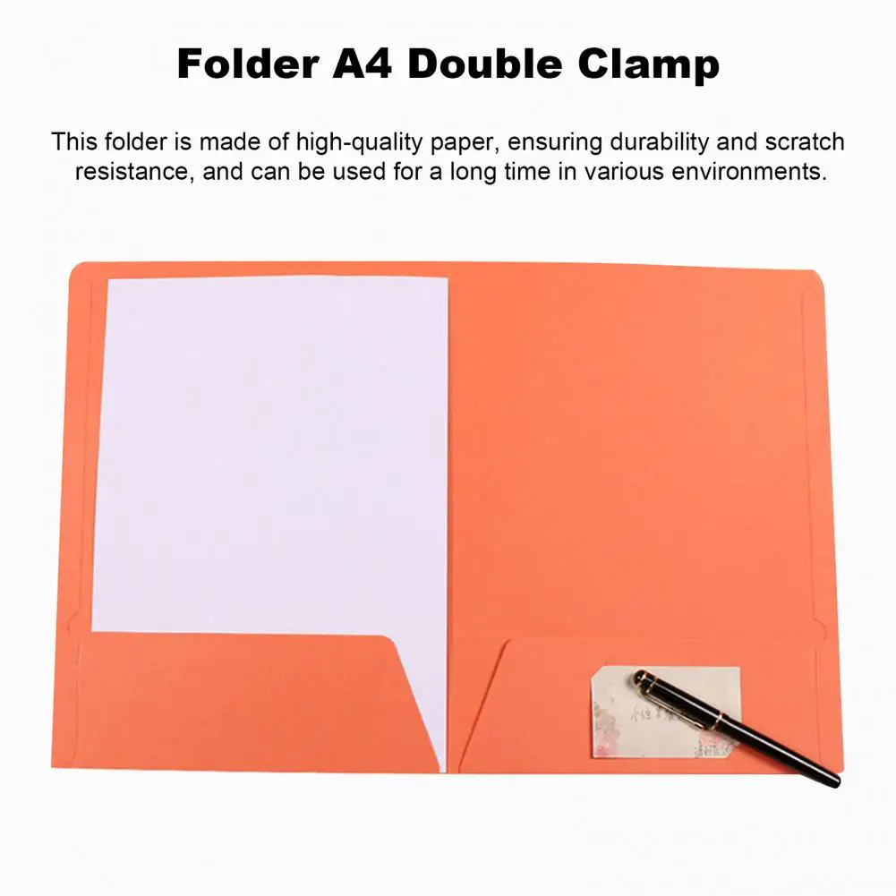 Carpeta de archivos doble A4 codificada por colores, organización de archivos educativos, ranura para tarjeta de visita, papelería, atractivo Visual