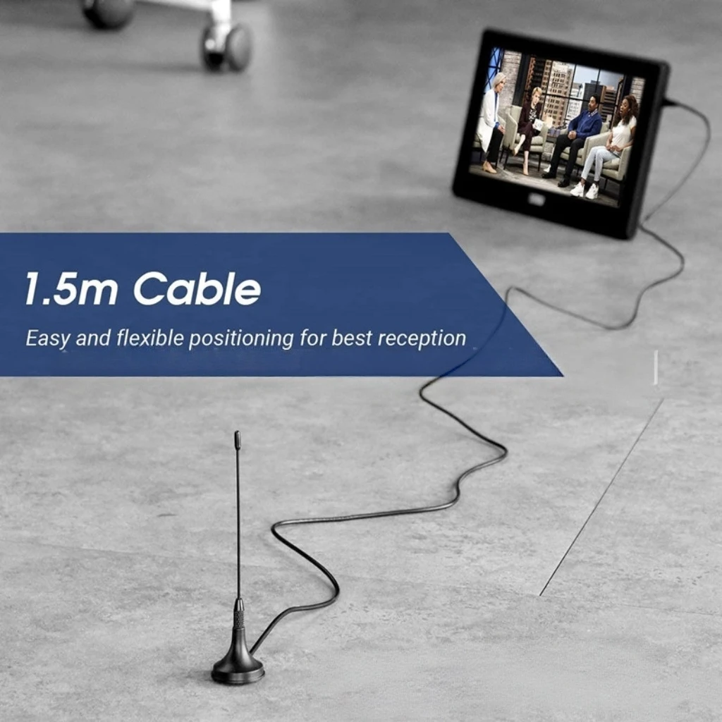 Portable Freeview HDTV digital indoor and outdoor TV signal reception 5dBi DVB T mini TV antenna view 6