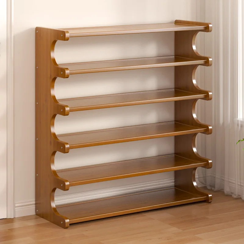 The shoe rack is approved from one piece at the entrance of the multi-storey dormitory,  narrow door shoe cabinet storage