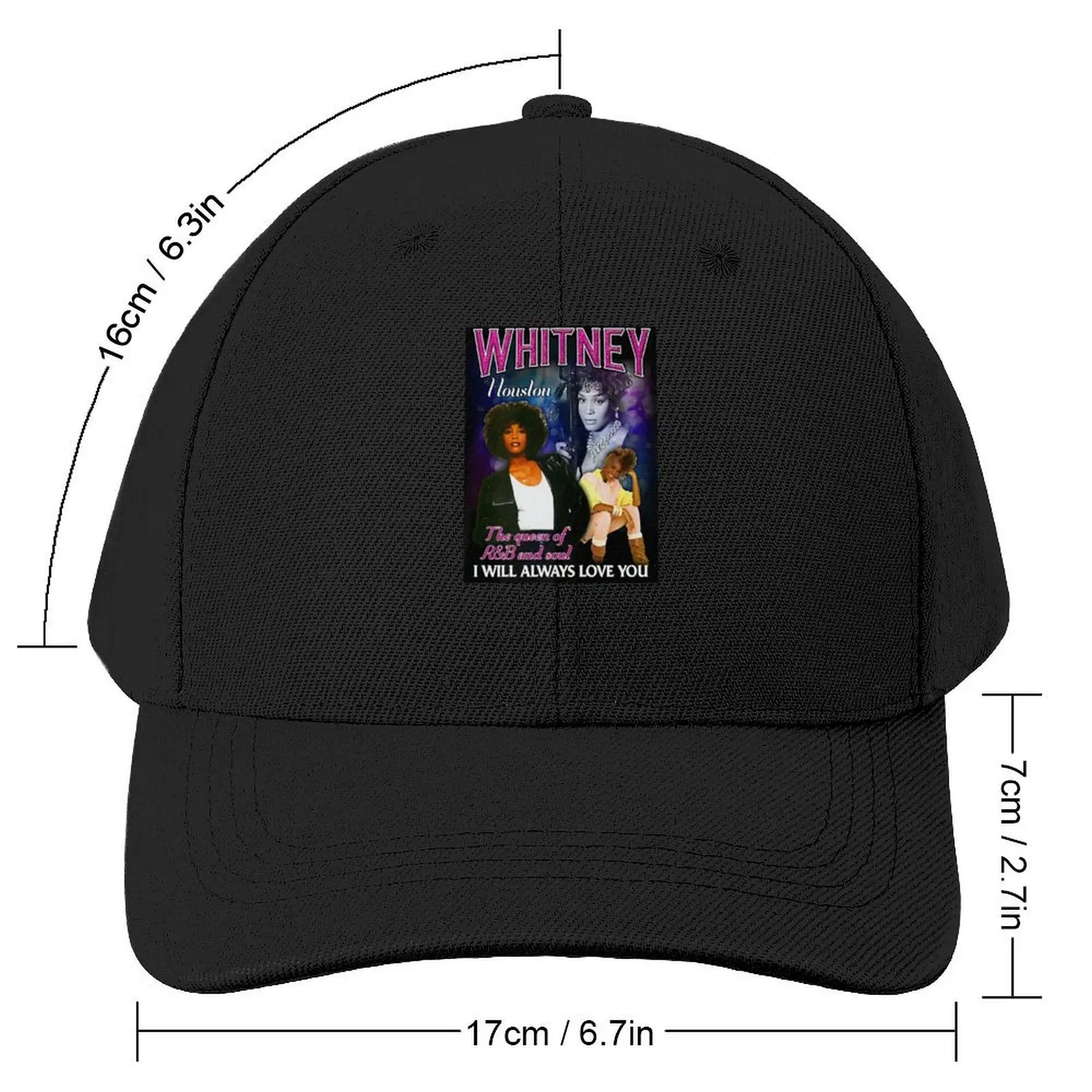 Whitney Houston So Emotional Queen Of RB Soul I Will Always Love You Retro Tee I Love This Shir Baseball Cap