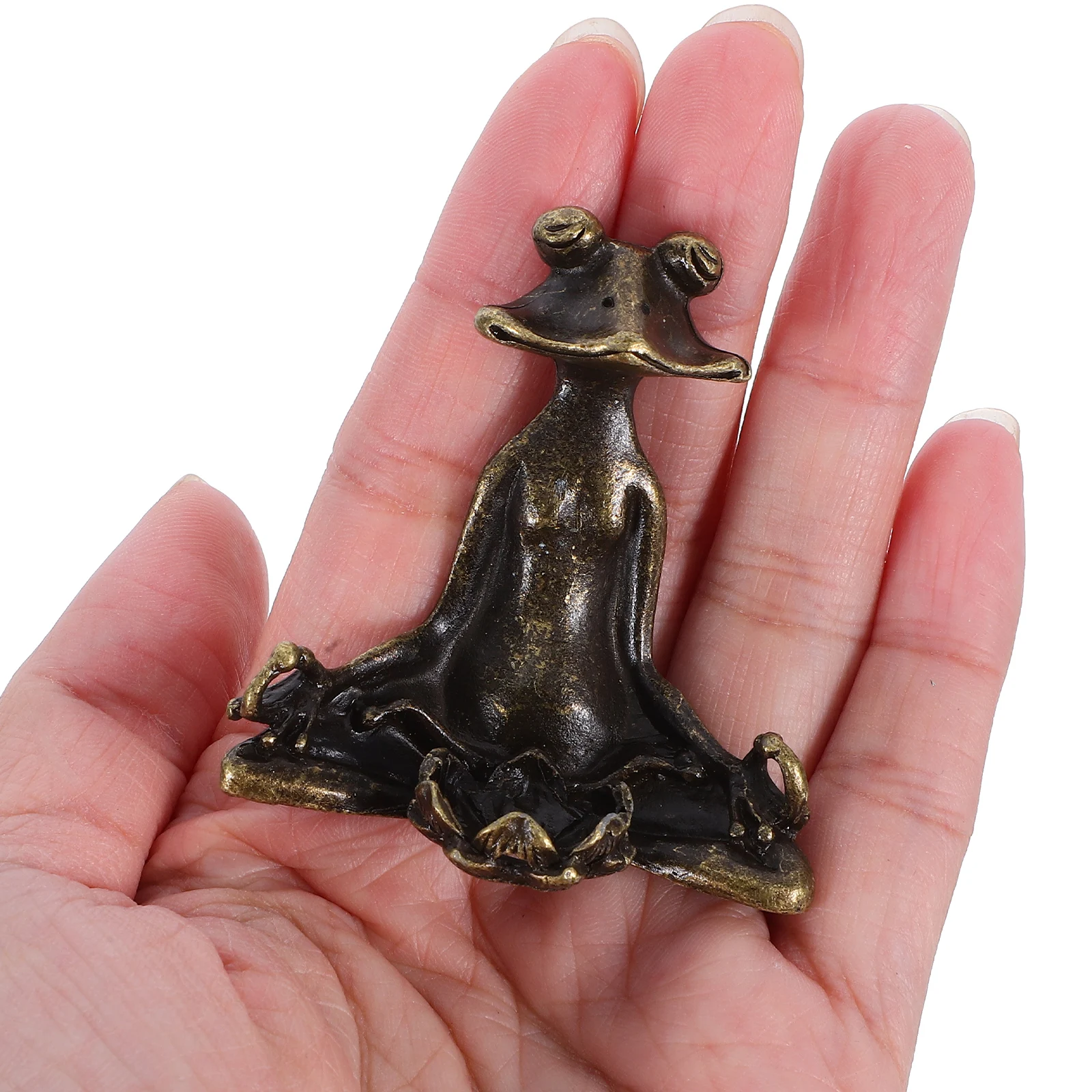 

3 шт. латунный держатель для благовоний в виде лягушки, элегантный универсальный набор, идеально подходит для ароматерапии, медитации, украшения дома, держатель для курильницы