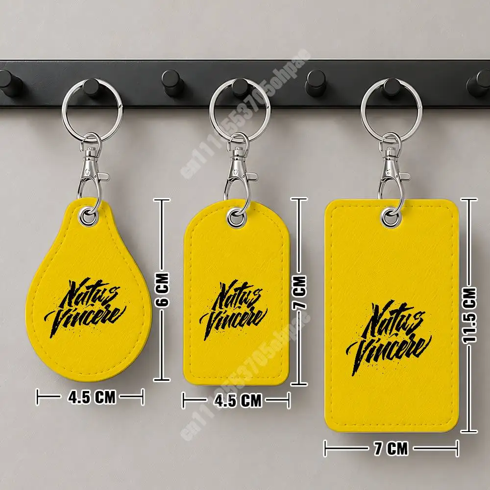 N-Natus Vincere-S N-Navi Born To Win Leather Keychain Card Holder for Airtag & ID Cards Business Bag Charm