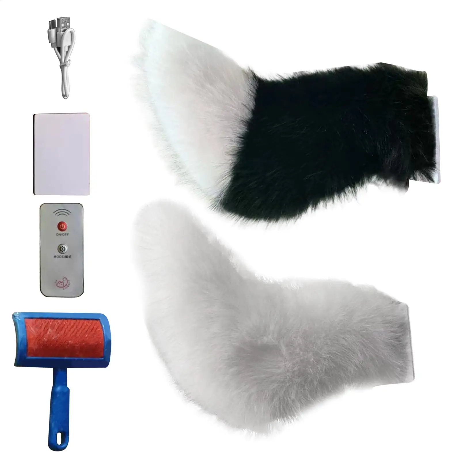 Ornamento de Pelúcia com Controle Remoto em Formato de Cauda de Animal para Motocicleta, Balanço Ajustável para Decoração de Scooter e Bicicleta, Aces