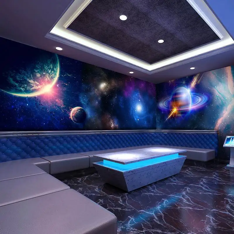 Custom Wallpaper 3D Fantasy Universe Galaxy Starry Sky Wallpaper KTV Bar Room Decoration Mural Painting Internet Cafe Wallpapers