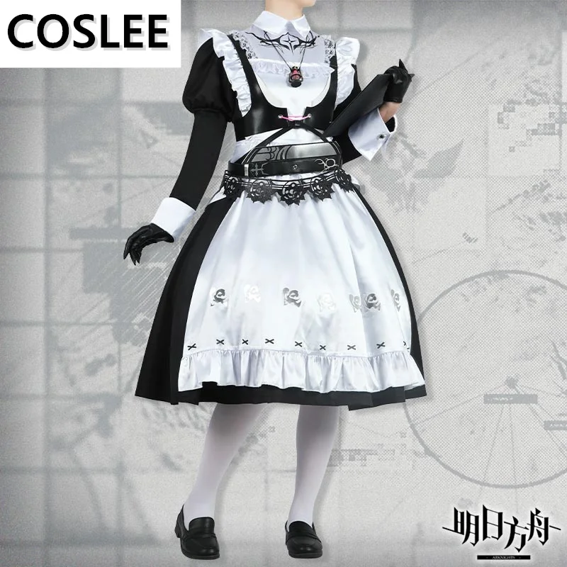 COSLEE [S-3XL] Arknights Irene Cosplay Costume 2023 AMBIENCE SYNESTHESIA Game Suit Maid Uniform Dress Halloween Party Outfit New