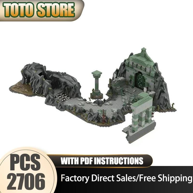 

Movie Scene Paths Moc Building Blocks Of The Dead Model Technology Magical Rings Bricks DIY Assembly Street View Toys Gifts