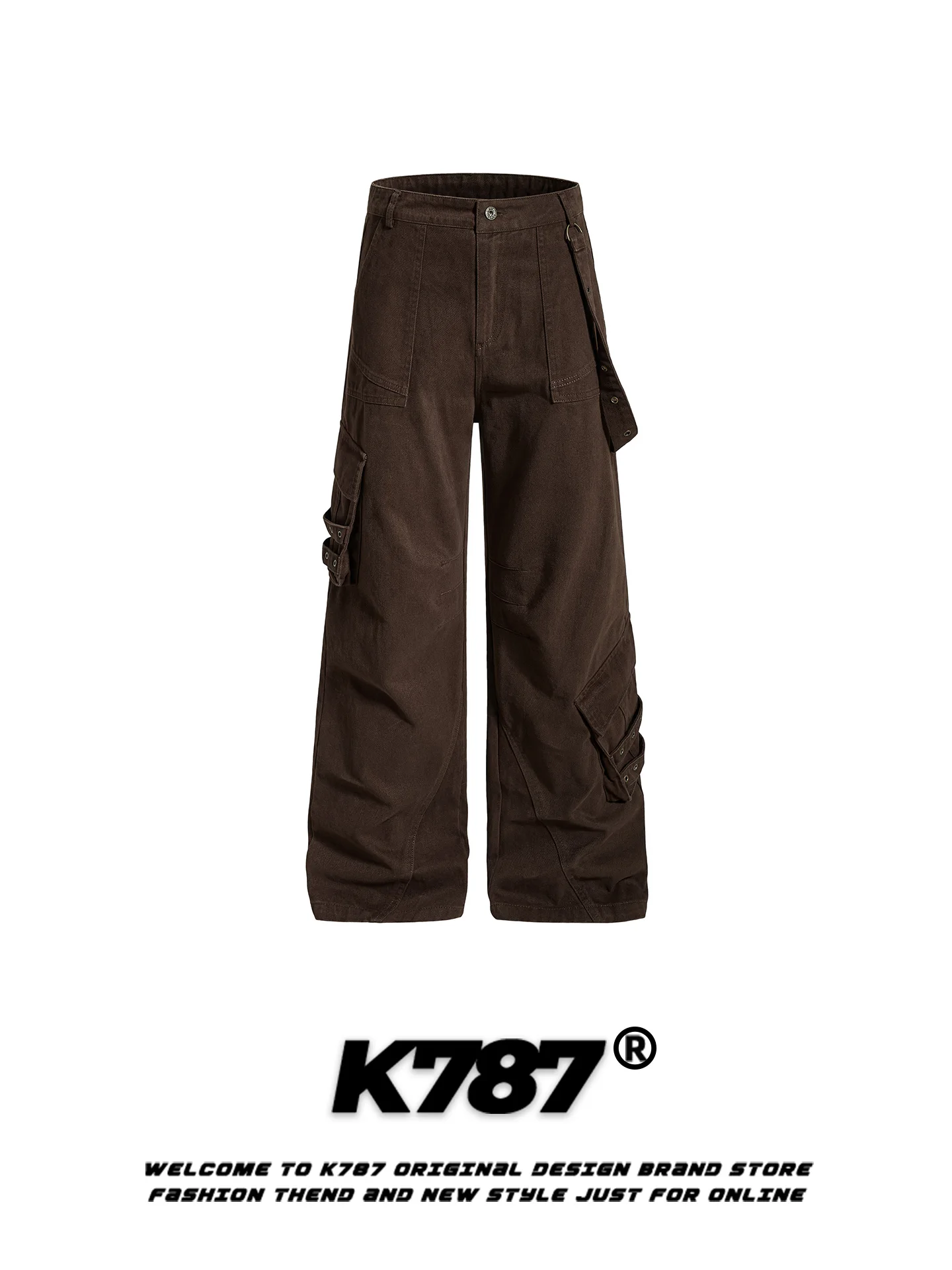 

Рабочие брюки K787 в американском ретро-стиле, свободные, прямые, широкие, удлиненные, повседневные, для мужчин и женщин