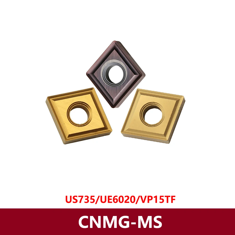 Original Carbide Inserts Turning Tools CNMG 120404 CNMG120404-MS CNMG120408 CNMG120412 MS US735 UE6020 VP15TF Machine CNC Cutter