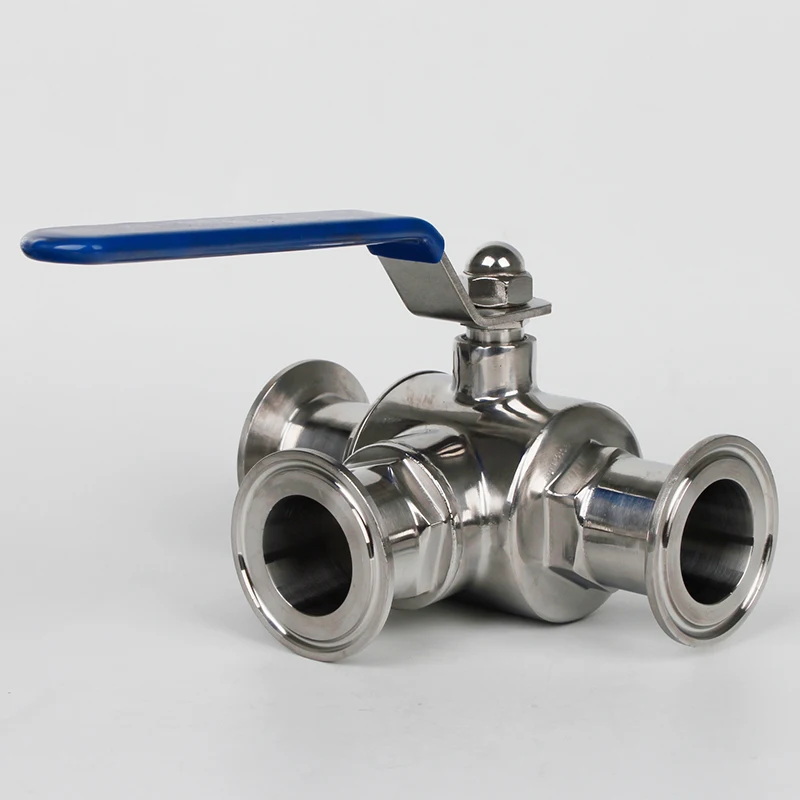 Passend für 38 mm 1-1/2 Zoll Rohr-Außendurchmesser x 1,5 Zoll Tri-Clamp-Klee-Sanitär-T-Stück, 3 Wege, T-L-Anschluss, Kugelhahn, SUS 304 Edelstahl, selbstgebrautes Bier – Detail 4