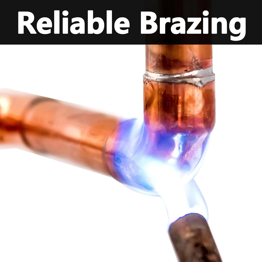 

B84B-Bcup-5 Copper Brazing Rods(10 Sticks), For HVAC, Air Conditioning& Refrigerator Solder- Flat 10 Inch Self Fluxing Design