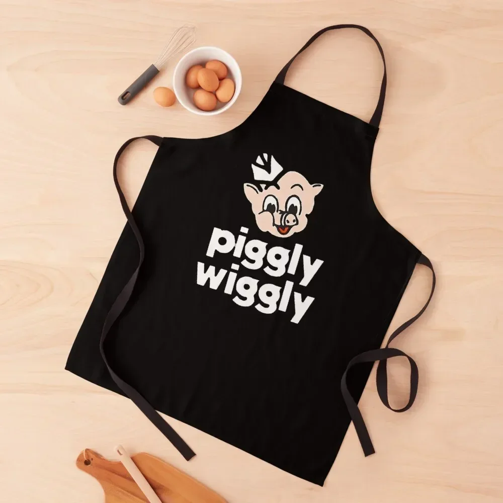 

Piggly Wiggly Apron with pockets Home And Kitchen Christmas gift For Cooking Apron