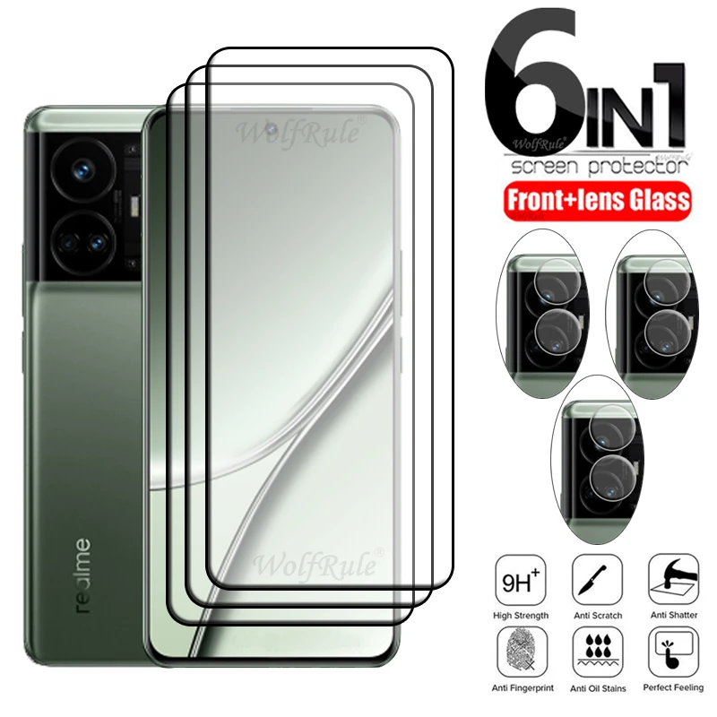 

6-in-1 For Realme GT 5 Glass For OPPO Realme GT 5 Tempered Glass 9H Full Cover Screen Protector For Realme GT 5 GT5 Lens Glass