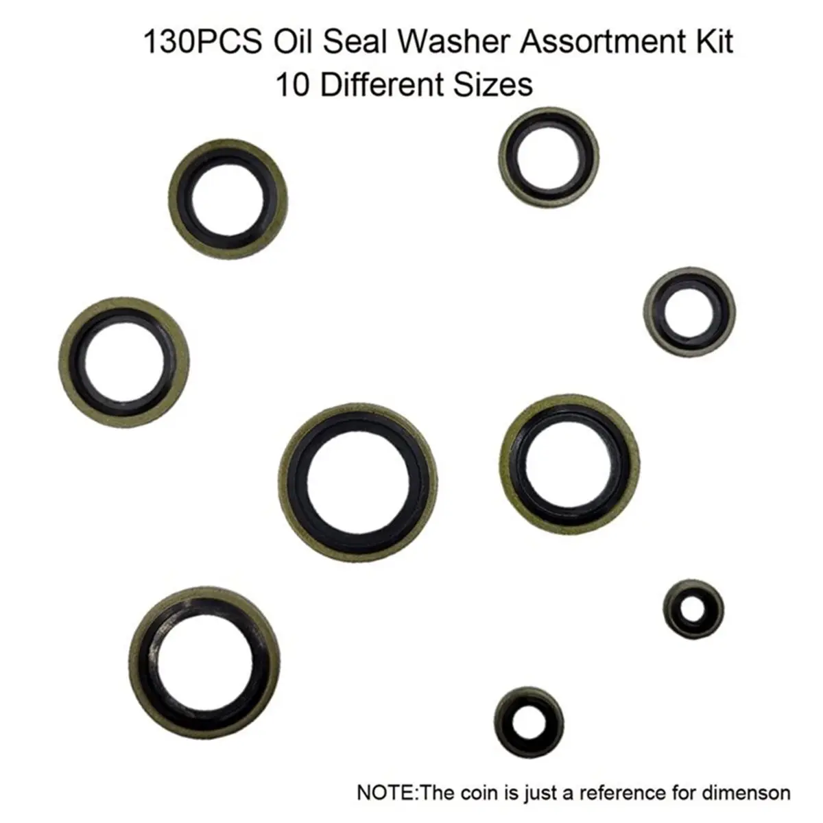 A79G 130Pcs Self-Centered Bonded Seal Oil Washers Gasket Assortment Kit for Plumbing, Automotive, Mechanical(M6-M24)