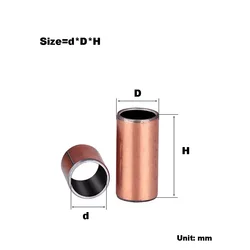 Sf-1 Oil-Free Self-Lubricating Composite Bearing Copper Sleeve Liner Inner Diameter 3 4 5 6 7 8 9 10 11 12-100