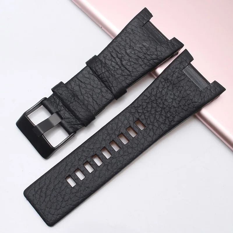 32x17 мм вогнутый кожаный ремешок для часов из воловьей кожи для Diesel Dz4246 Dz1273 Dz1216 мужской браслет со специальным интерфейсом, сменные браслеты