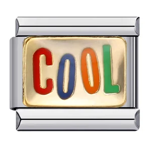 GEMOSA-Aço Inoxidável Charm Links coloridos, Arco-íris, Coração, Estrela, Paz, Amor, Lgbt, Jóias italiano, DIY Pulseiras, 9mm 10 principais vendas lgbt pingentes - №7