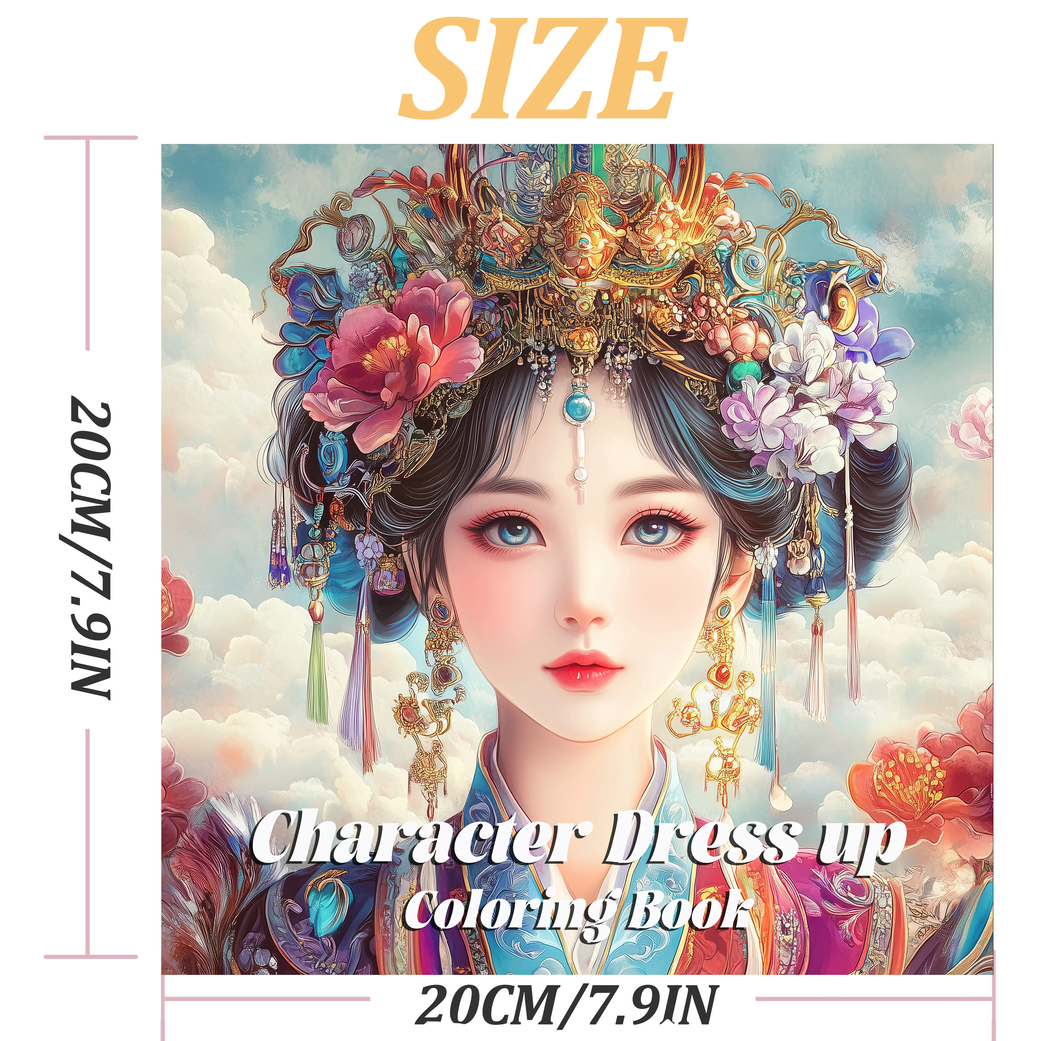 Character Dress UP Coloring Book 26 Pages for Girl Gift Children Graffiti Coloring Picture Painting Books Color Book Adult