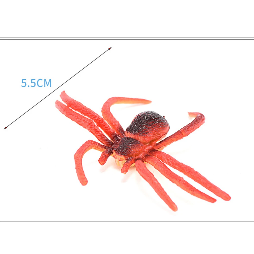 

6pcs Spider Model Toy Figurine Decoration Insect Simulation Ornament Kids Toy Prank Prop Early Education