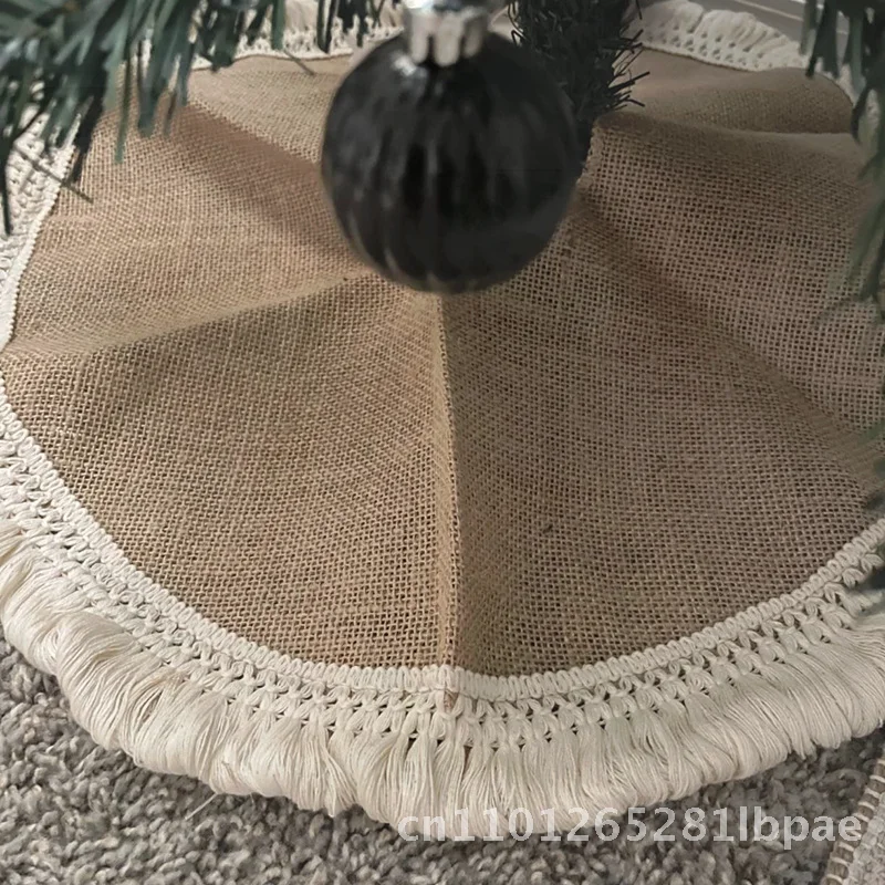 

Vintage Linen Hair Tree Dress with Tassel - Classical Style Home & Christmas Decoration White Beige Red Color Options