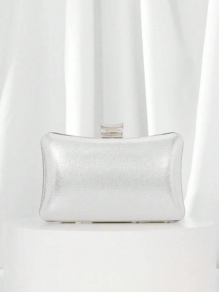 

Elegant Pearl Embellished Clutch Bag For Party Dinner Evening Occasion