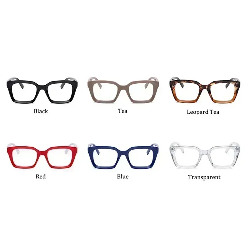 Fashion Reading Glasses Women 2024 New Square Anti Blue Light Presbyopia Eyegalsses Vintage Computer Optical Eyewear +1 .0~ +3.5