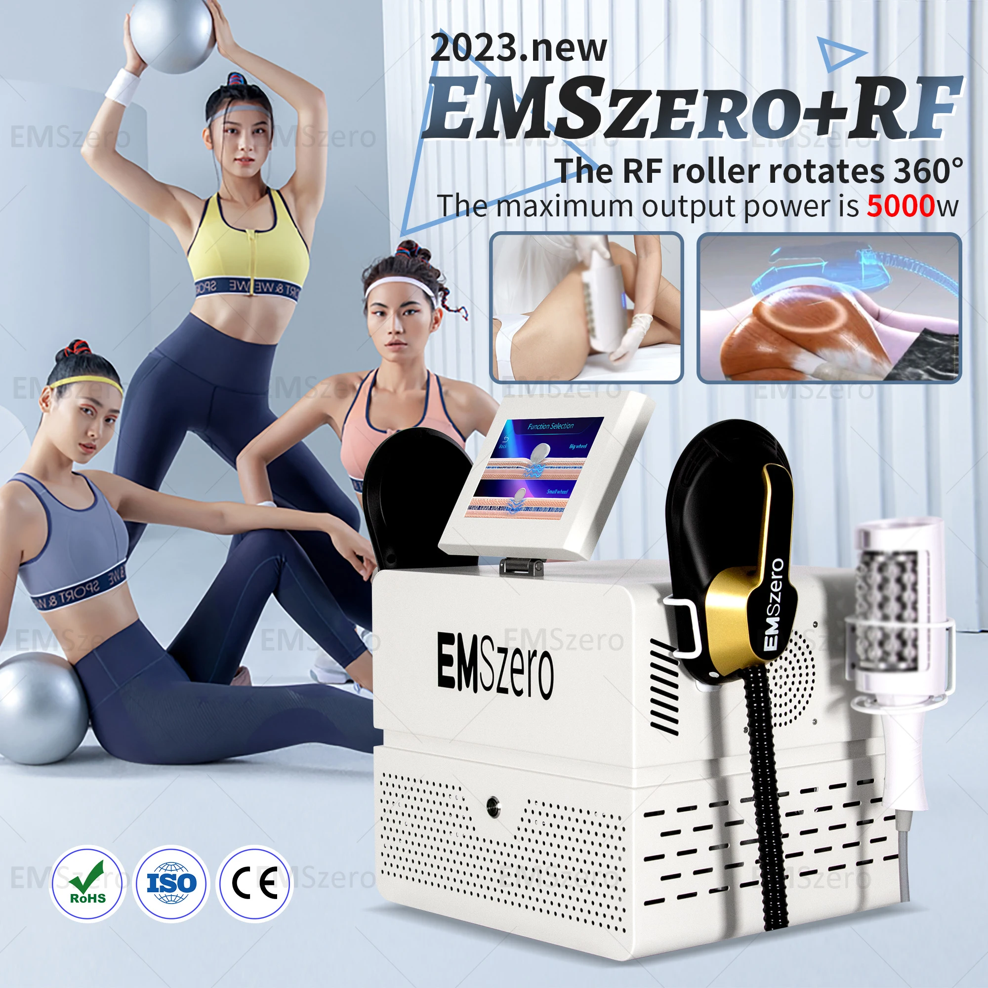 EMSZERO-Massage Roller for Weight Loss Therapy, 40K Vacuum 5D Slimming Machine 2in 1 6500W