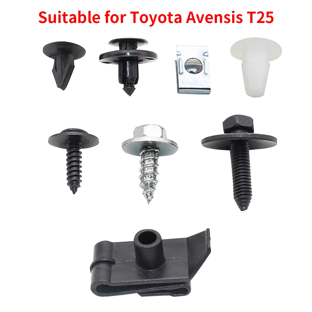 40pcs Plastic Metal Car Front Engine Clips Portable Car Mixed Fasteners Screws Kit for Avensis T25