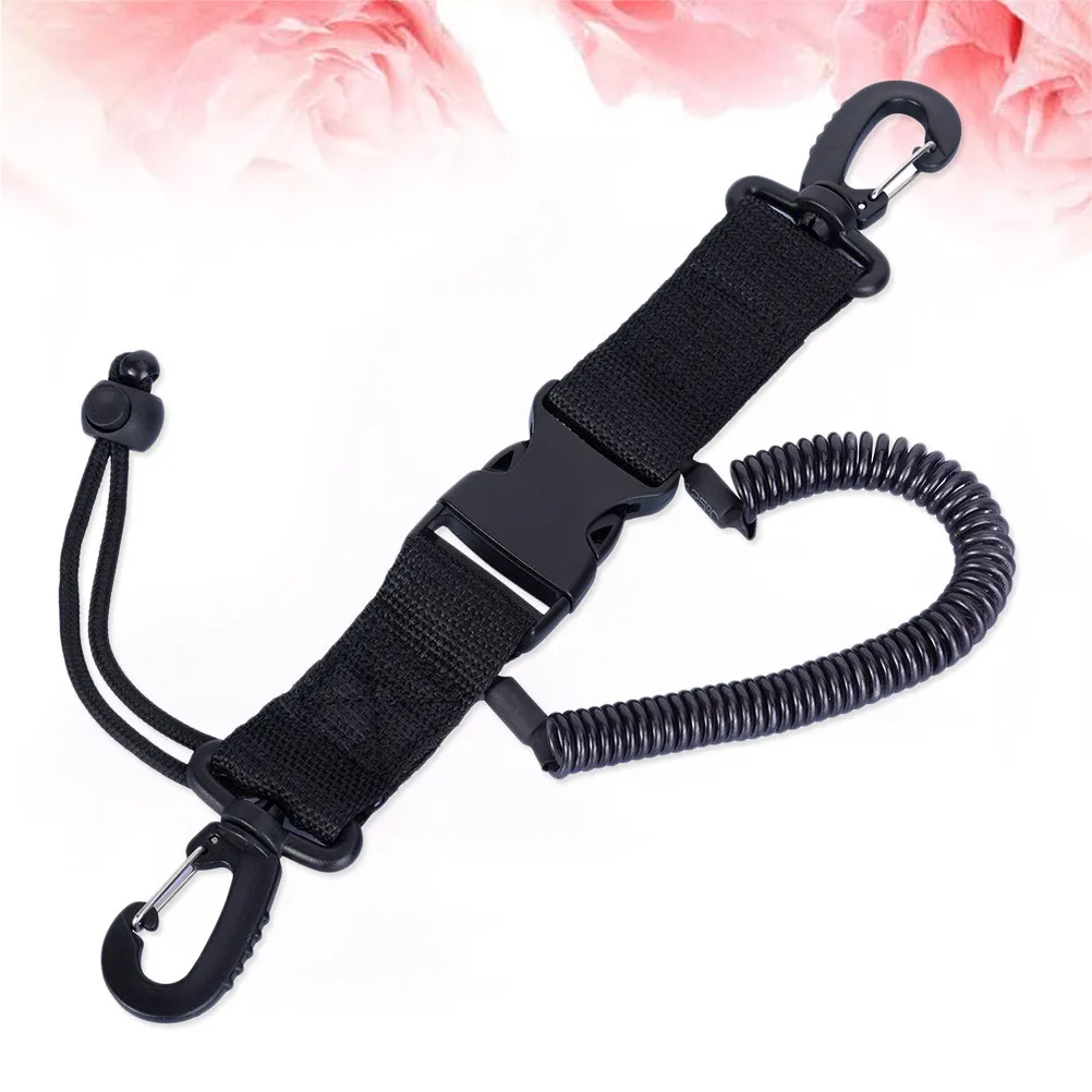 Anti-Lost Coiled Lanyard for Cameras & Underwater Tools – Rustproof, Rot-Resistant, Elastic Nylon Core with PVC Coating