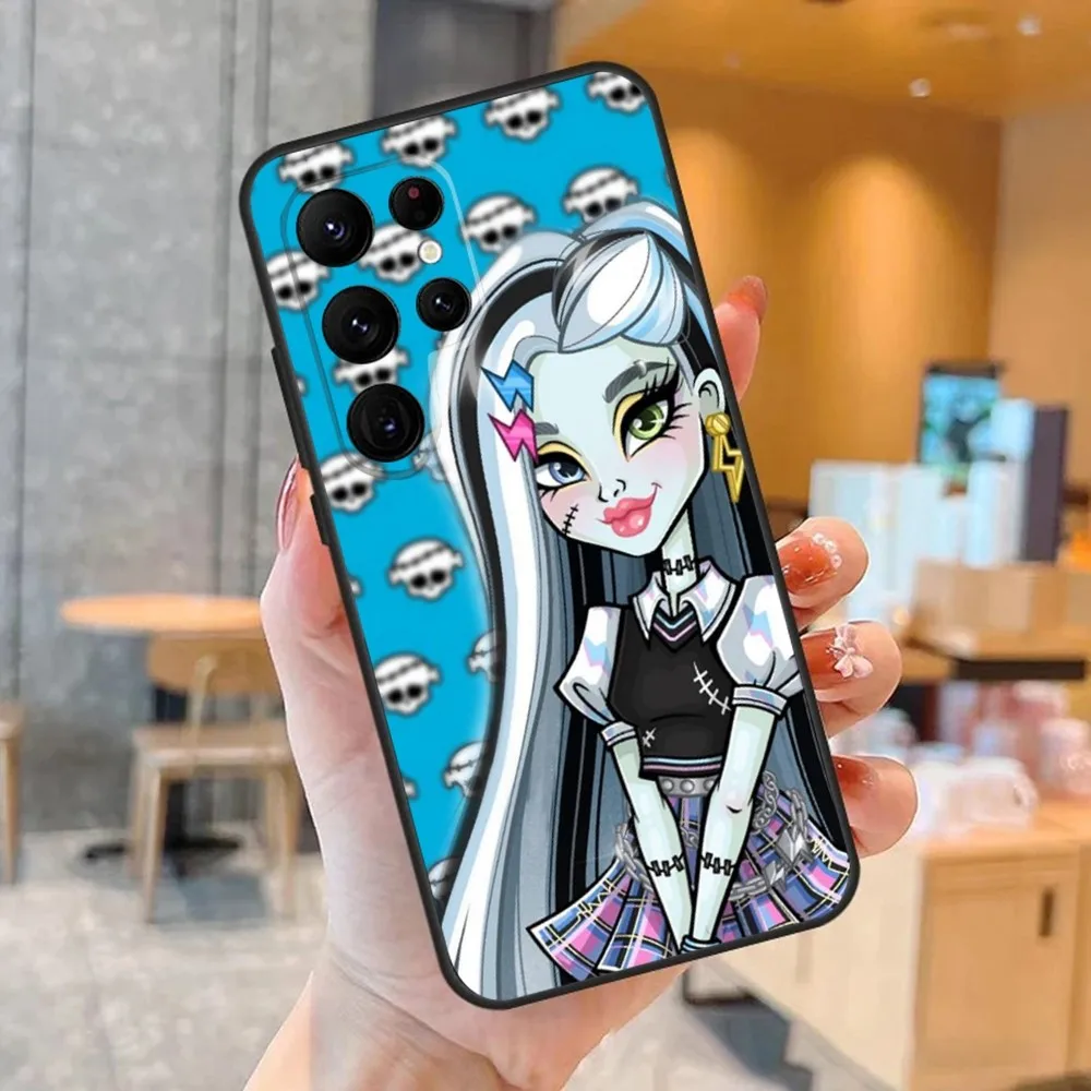 Cartoon M-Monster High Phone Case For SamsungS23,S22,S21,S20 Ultra Pro S10,S30Plus,S9,20lite Ultra Black Cover