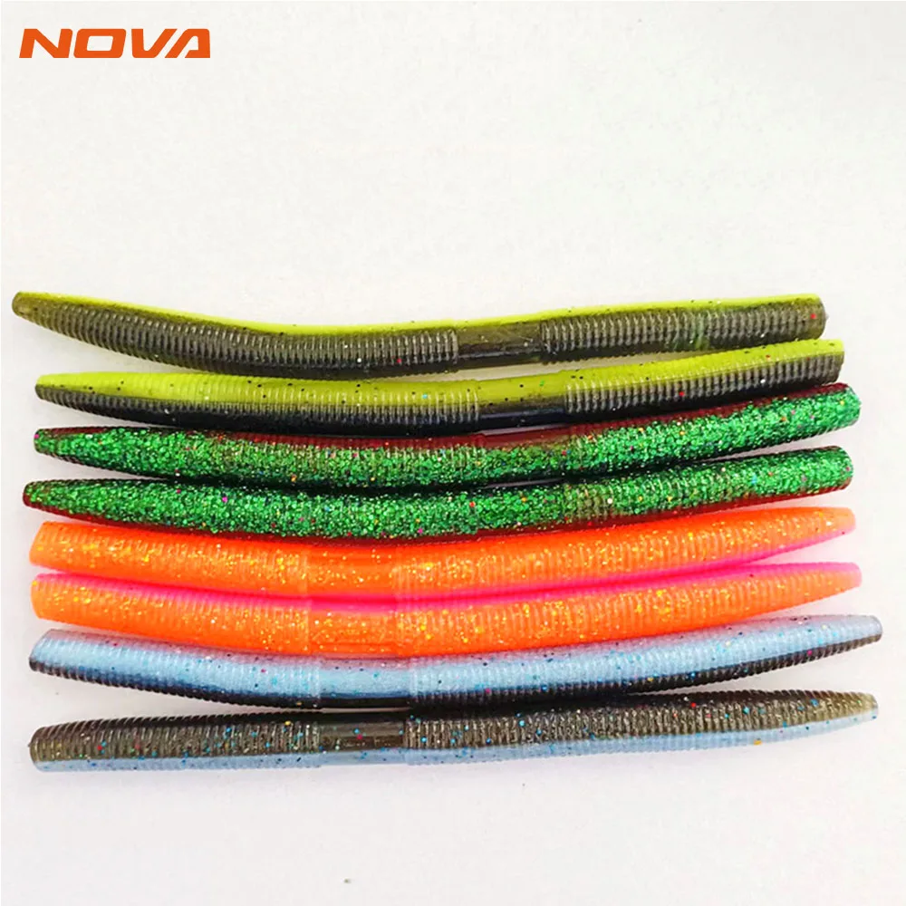 

Dual Color14cm/10G Mixed Spaghetti Worm Soft Bait Slow Drop&Slow Sink Mandarin Bass Inverted Fishing Salt Worm Flashers Lure