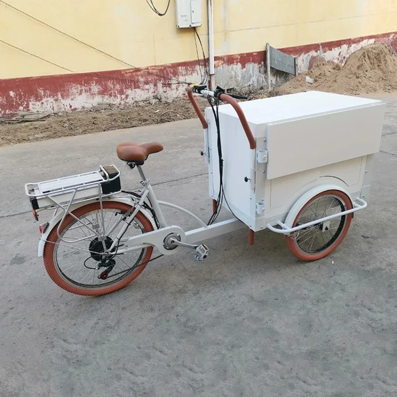 

Reverse ride three-wheeled float night market stall coffee milk tea sales car electric human tricycle