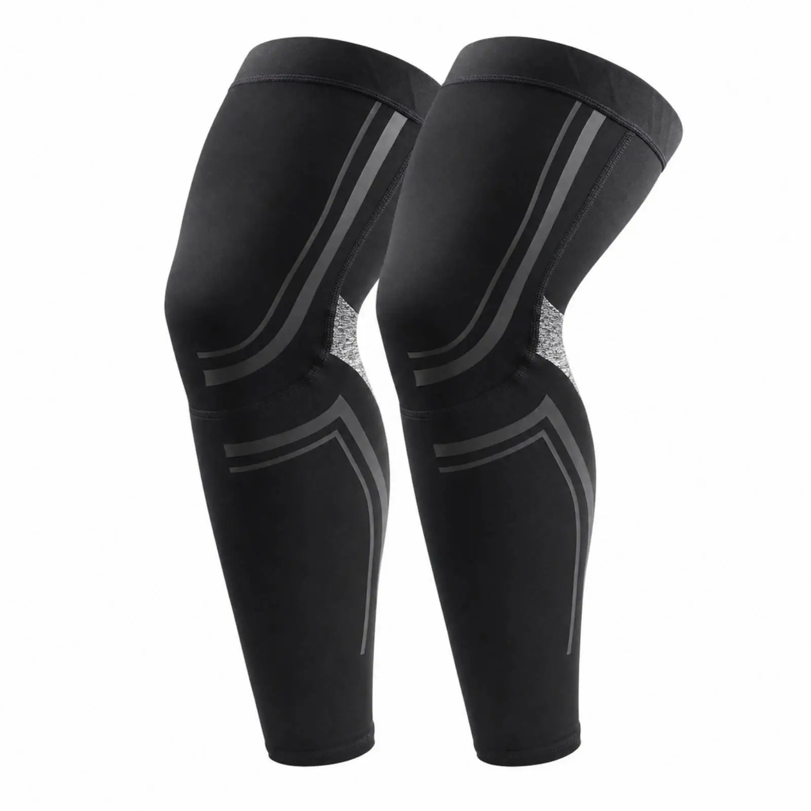 Knee Protector Sleeve for Men Women Fitness Training with Silicone Lace Top Secure Fit for Bike Riding