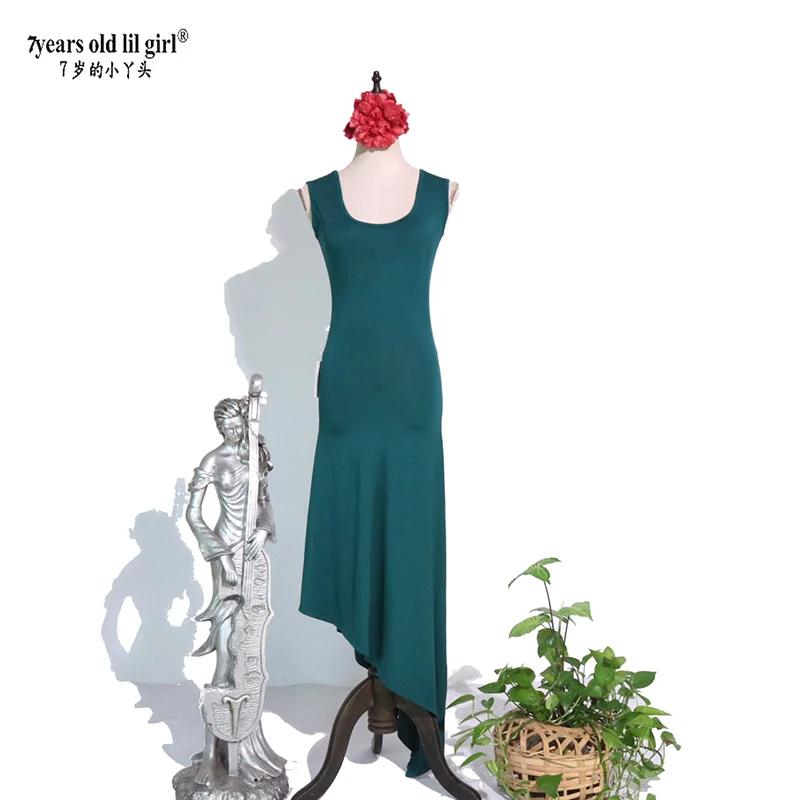 

Women Dance Wear Belly Dance Clothes Modal Cotton Costume Sleeveless Vest Dress Costume HHC11