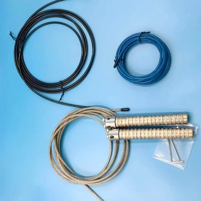 Stainless Steel Handles Jump Rope,Skipping Rope with 3 Pcs Rope Cords ，Workout Exercise Body Shaping Home Gym Equipment