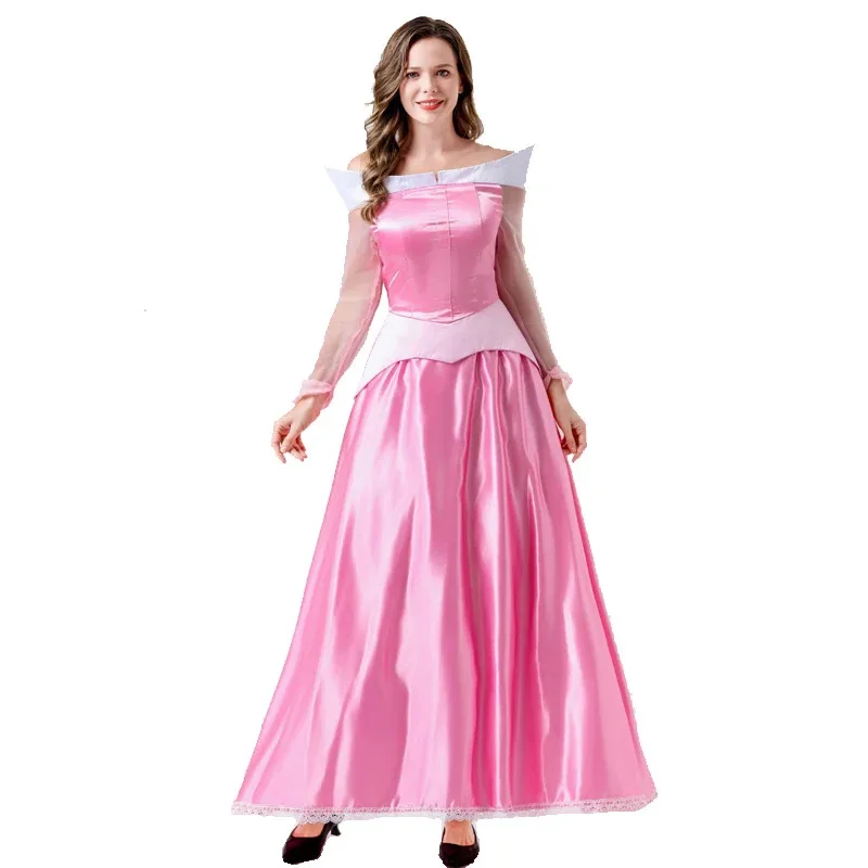 

Carnival Halloween Princess Aurora For Woman Costume Sleeping Pink Beauty Spooktacular Cosplay Fancy Party Dress