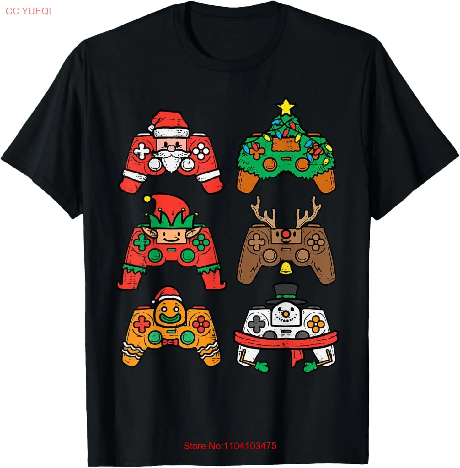 

NEW LIMITED Christmas Gamer Controller Xmas Gaming Men Boys Kids T-Shirt S-5XL
