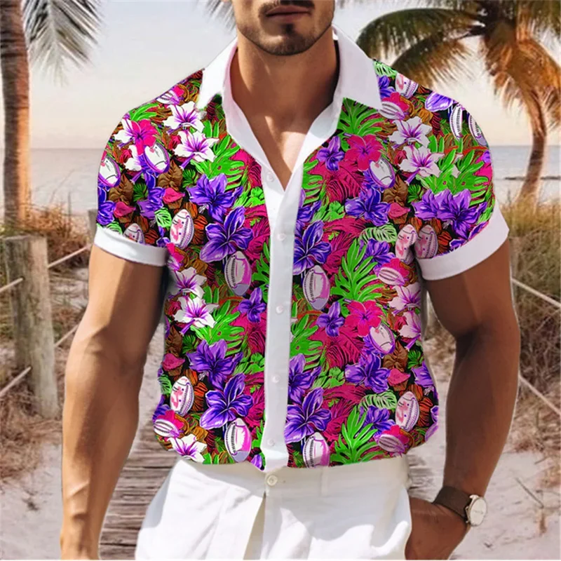 

Hawaiian Men's Coconut Shirt Clothing Casual Floral HD Graphics Soft Comfortable Plus Size Men's High Quality Tops New Style