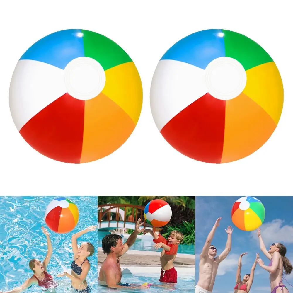 

PVC Inflatable Beach Ball Fun Party Toy 30cm Big Inflatable Pool Ball Colourful 40cm Rainbow Beach Ball Kids