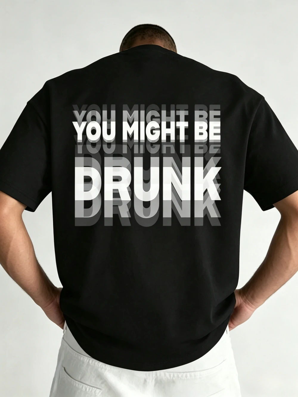 Interessantes Slogan-T-Shirt mit humorvollen Schriftzügen: „You May Have Been Drunk“ – Ein neutrales T-Shirt, geeignet für Fitness und Partys. – Detail 2