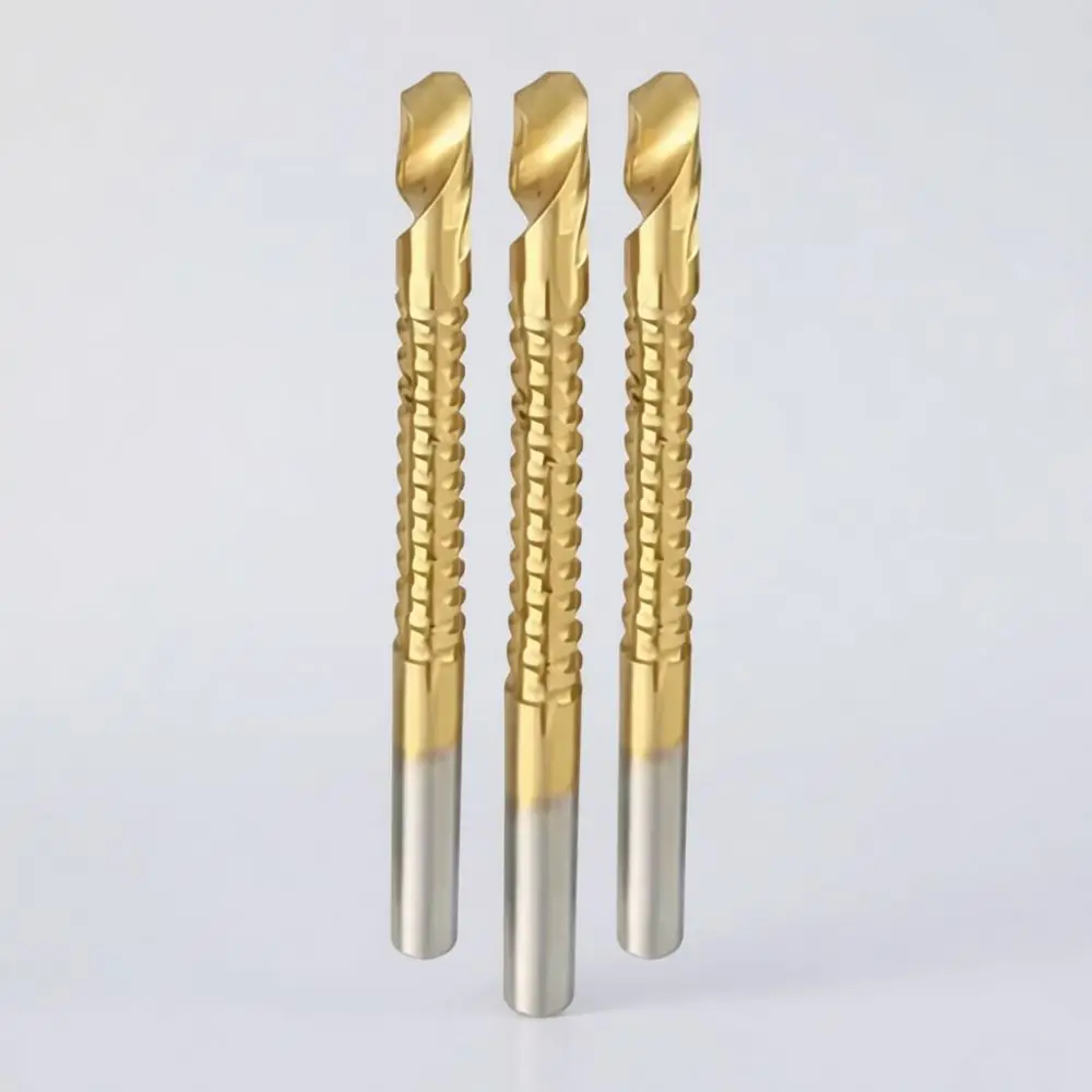 For For Ruixue Saw Tooth Pagoda Drill Bits Set Titanium Coated Step Cutter Metal Drilling Repairing Hardware Tool Set