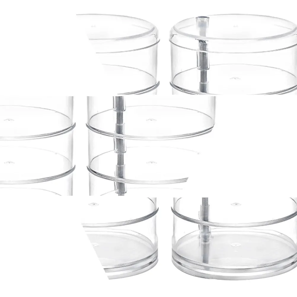 1Pcs Jewelry Storage Box Four Layers Transparent Makeup Organizer Holder Desktop Storage Case for Women Home Dorm