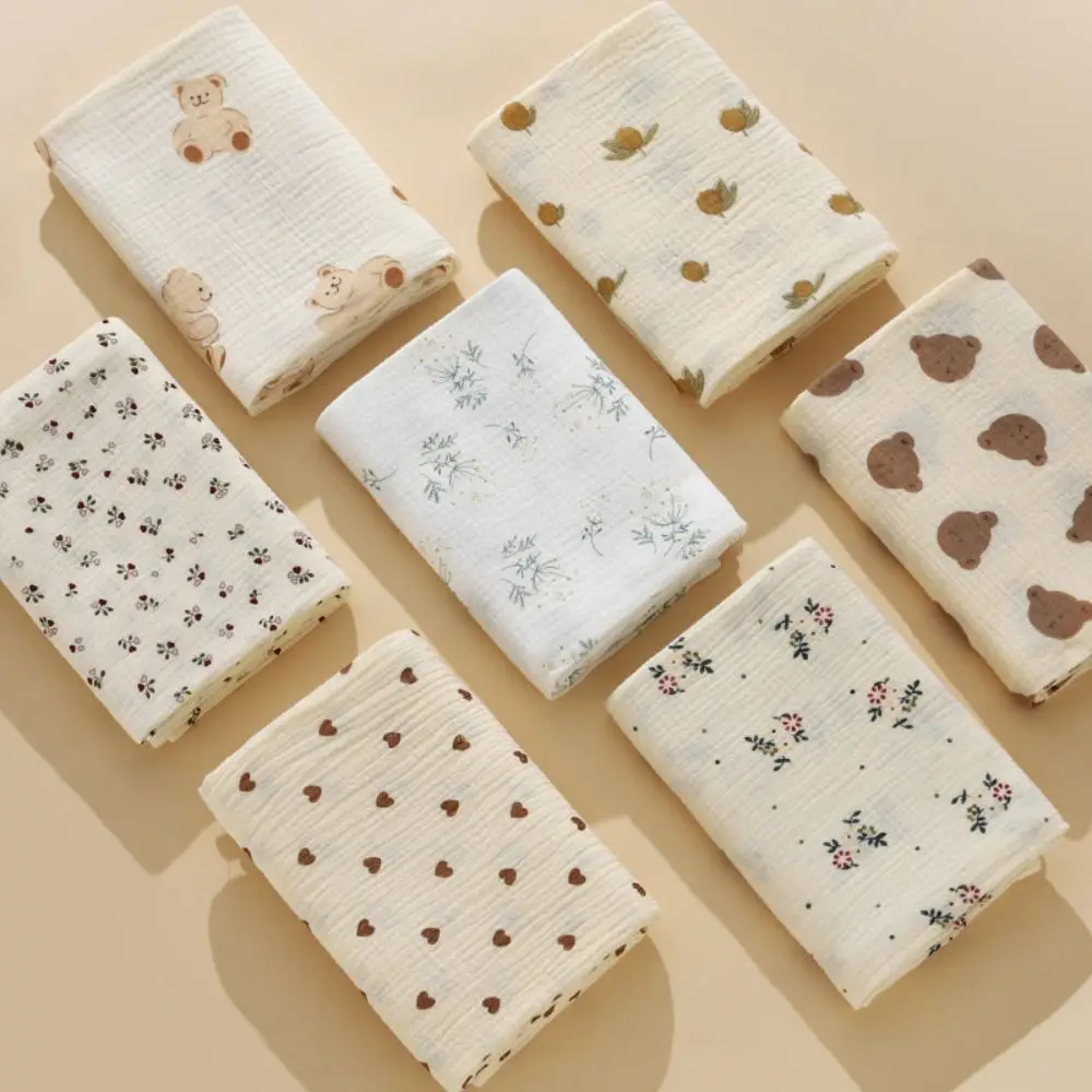 استرضاء Selimut Tidur القطن الطفل بطانية لينة تنفس غطاء بطانية للرضع الدب المطبوعة الكرتون قيلولة النوم البساط أريكة
