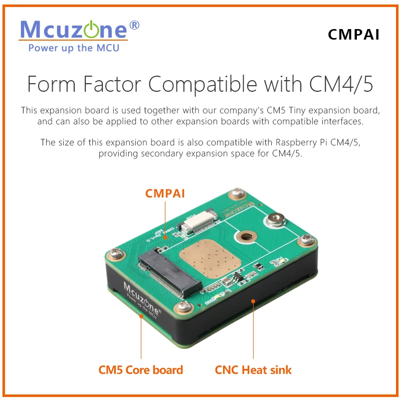 CMPAI,Raspberry Pi CM5 PCIe to M.2 M-key, Hailo 8L AI,2242 NVMe SSD module,PCIe 16Pin 0.5mm