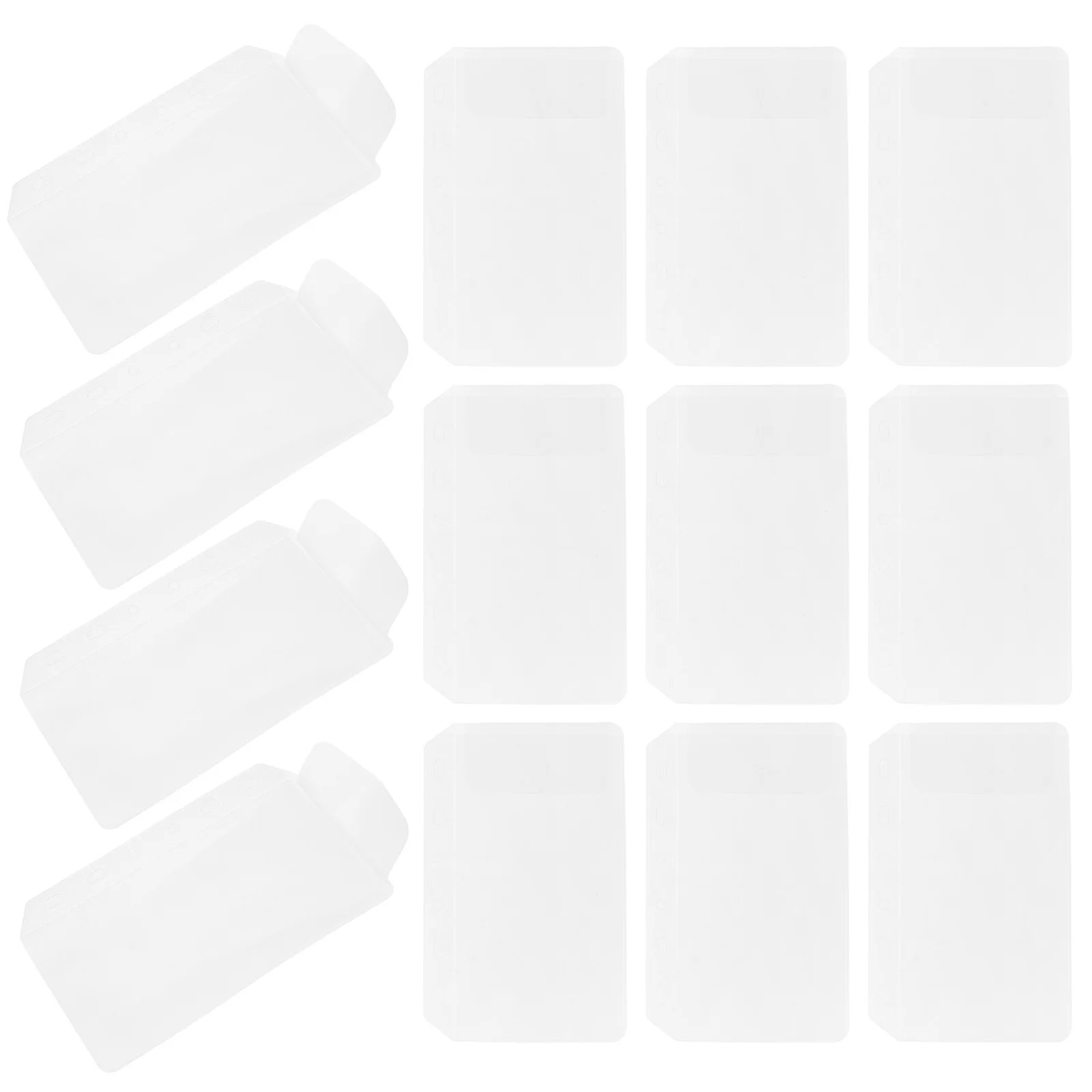 

20 шт., прозрачные карманы для папок, размер А7, пластиковые перфорированные рукава для фотографий, открыток, принадлежностей для скрапбукинга, защитный кошелек для документов