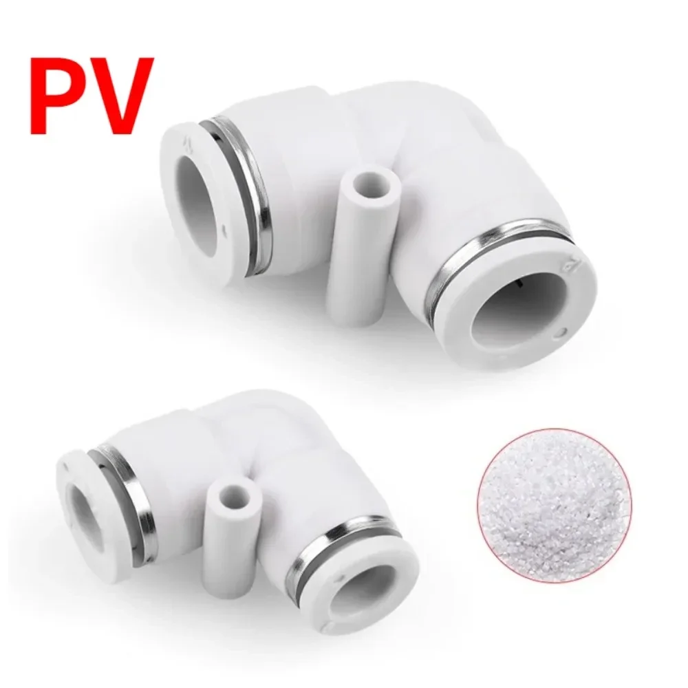 90 Degree PV Elbow Push To Connect Pneumatic Air Fitting Quick Release Push Lock Connector 4mm 6mm 8mm 10mm 12mm 14mm 16mm