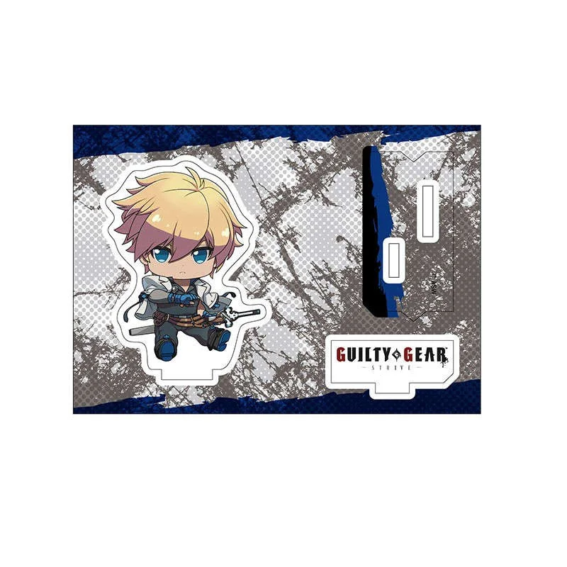 Anime Fans Gifts Guilty Gear Kiske Bridget Testament Baiken HD Figures Double insertion Acrylic Stand Desktop Ornament About10cm