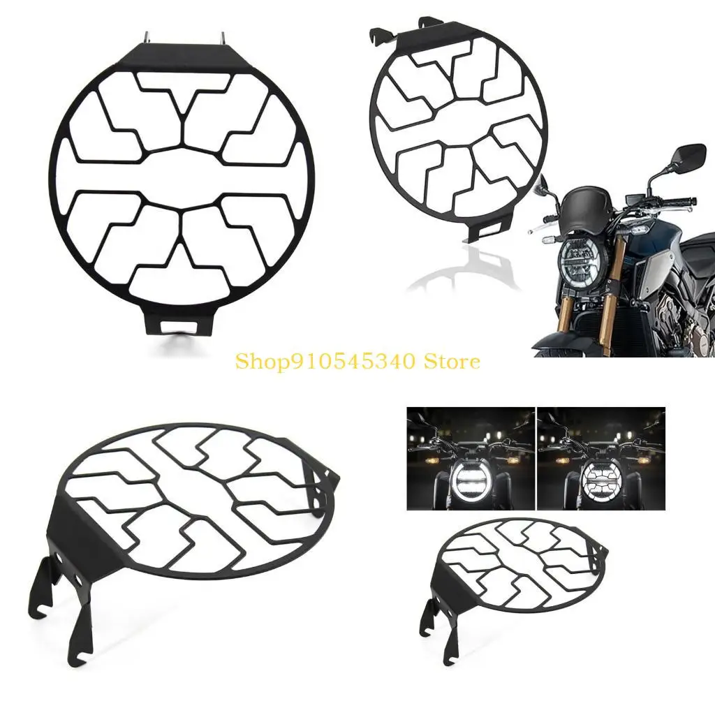 

U2JA Motorcycle Headlight Protectors Cover Fit For CB650R 2019-2020 Headlamp Mesh Grilles Cover Lampshade